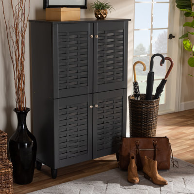 18 Pair Shoe Storage Cabinet