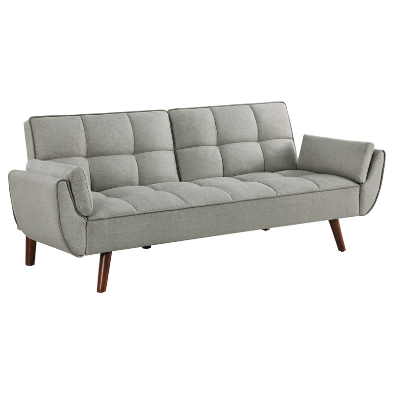 Grey Tufted Convertible Sofa Bed