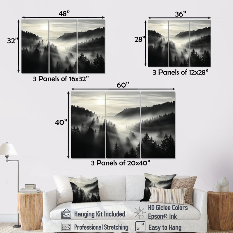 Ensemble d'art sur toile minimalisme, H 28 po x l 36 po, Toile tendue