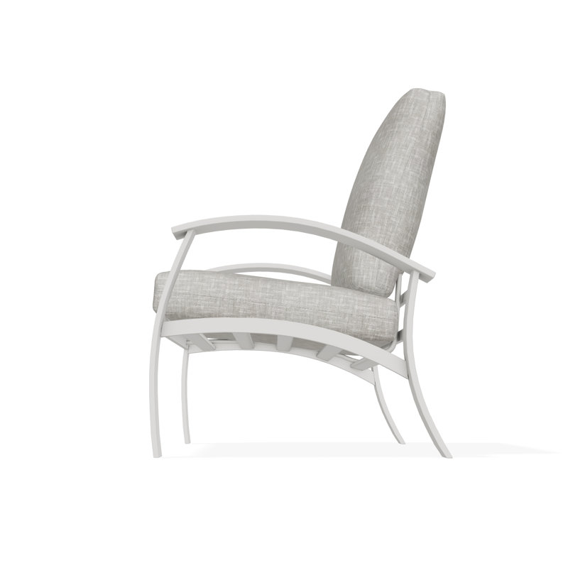 Belle Isle Cushion Deep Seating Arm Chair, Snow, Canvas Haze