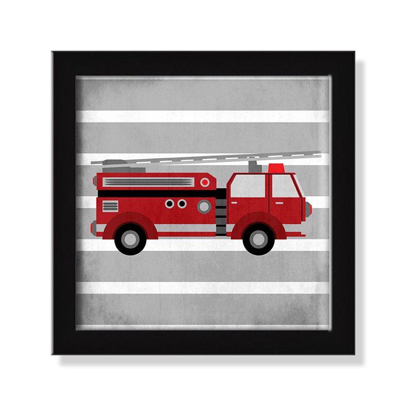 In Red 1' Wall Decal, 8" H x 8" W x 1.18" D, Black Box Framed
