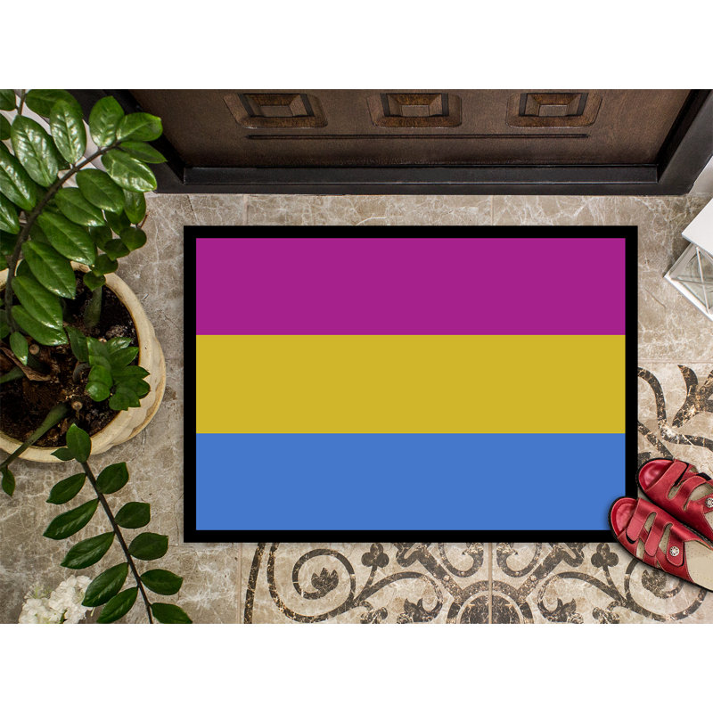 Tapis de porte USA Gay Pride, l 18 po x L 27 po, Fierté pansexuelle