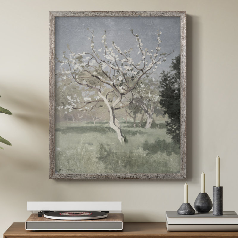 Impression florale vintage encadrée LXIV - bois massif, H 11 po x l 9 po