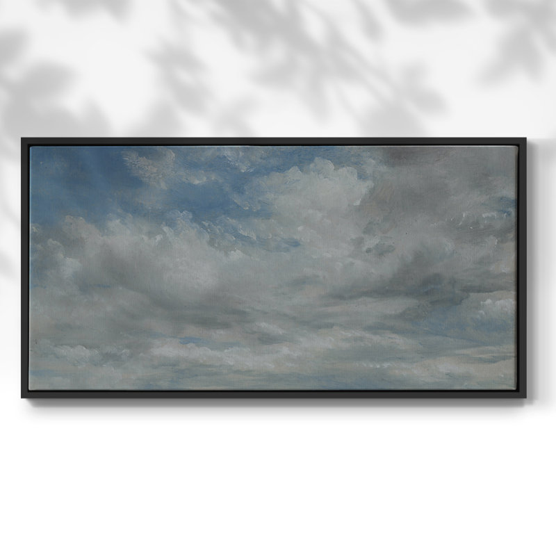 Série paysage - DII - Toile tendue avec châssis encadré - Prêt à être accroché, H 25 po x l 49 po, Noir