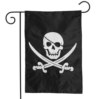 Applique pirate et drapeau de jardin brodé