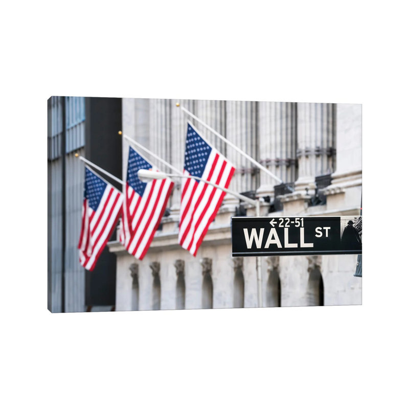 New York Stock Exchange at Wall Street, Lower Manhattan, New York City, USA 1 Piece Wrapped Canvas Wall Art