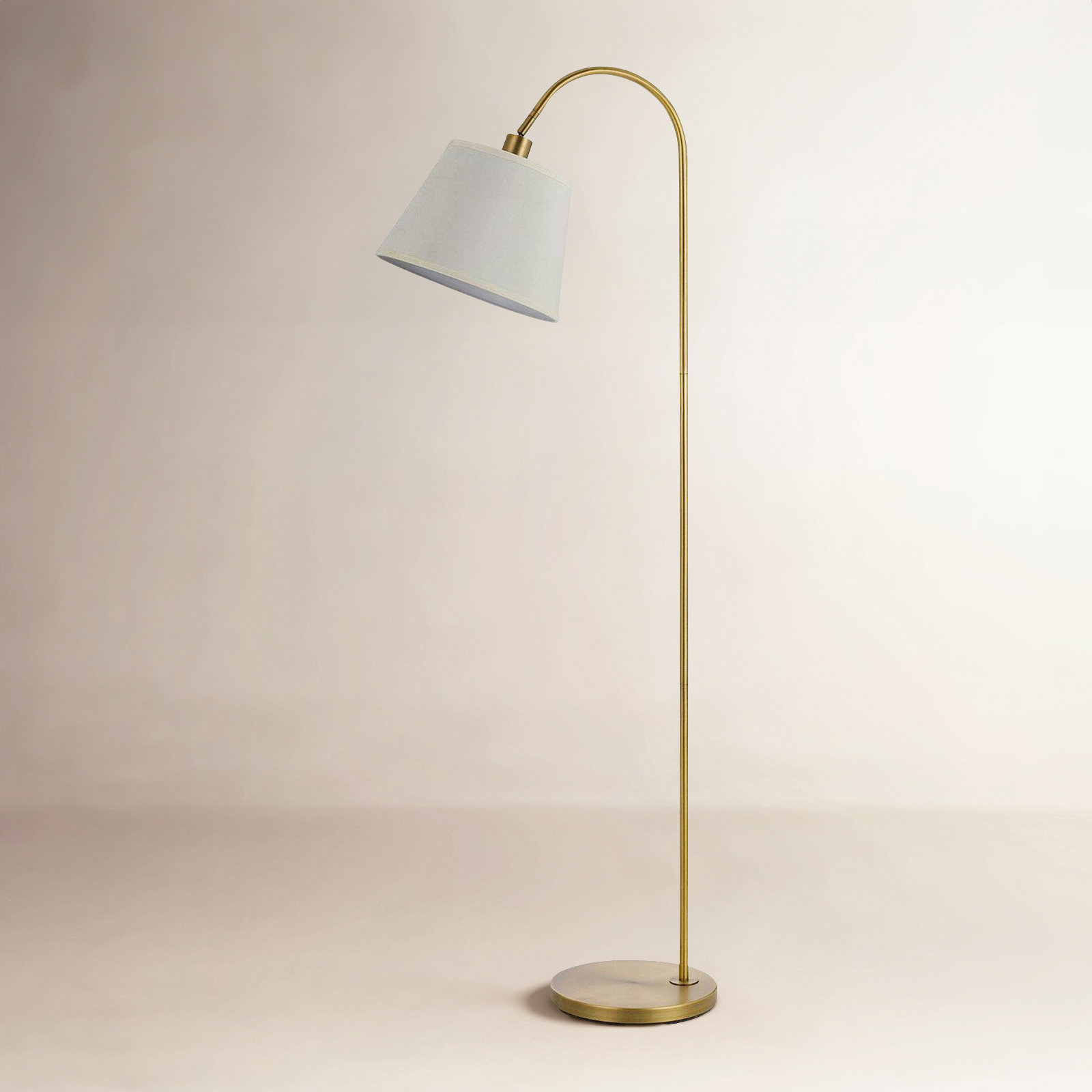 Atelier 82'' Floor Lamp, Light Brown, Dark Bronze
