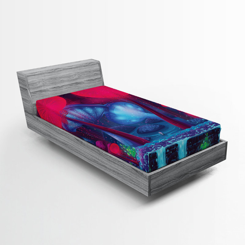 Ensemble de 2 draps-housse Ambesonne Forest, Drap-housse de taille simple
