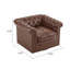 Fauteuil club pivotant rembourré Lawrence Chesterfield-1440593717