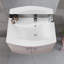 Meuble-lavabo mural en chêne gris l 28 po x P 22 po avec comptoir en acrylique blanc Brookline