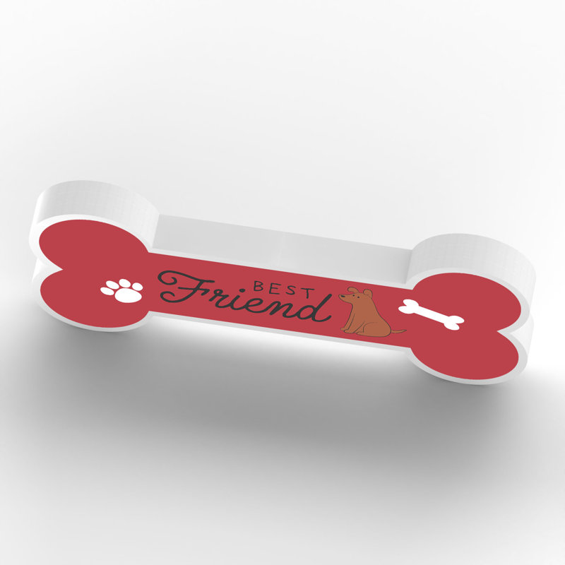 Santapaws Best Friend Wooden Bone Block