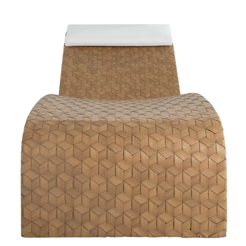 Venice N-Dura Resin Wicker Outdoor Chaise Lounge - Sandalwood, Adjustable, Verona Mist, No