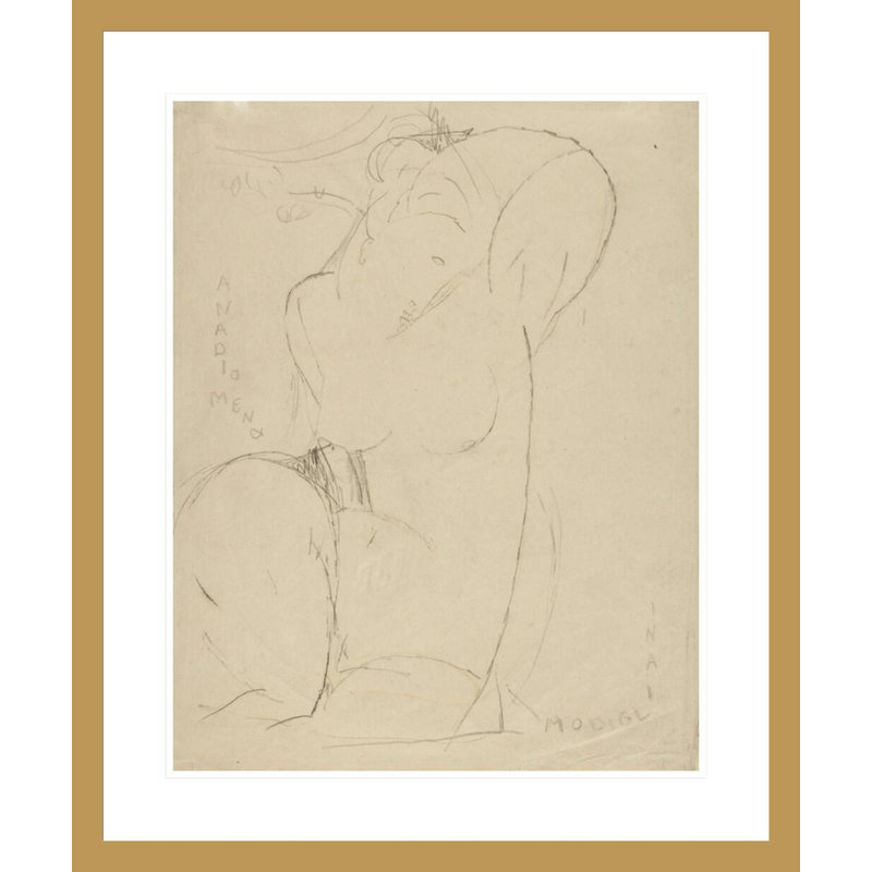 Anadiomena par Amedeo Modigliani - estampe numérique encadrée, H 28,15 po x l 23,5 po