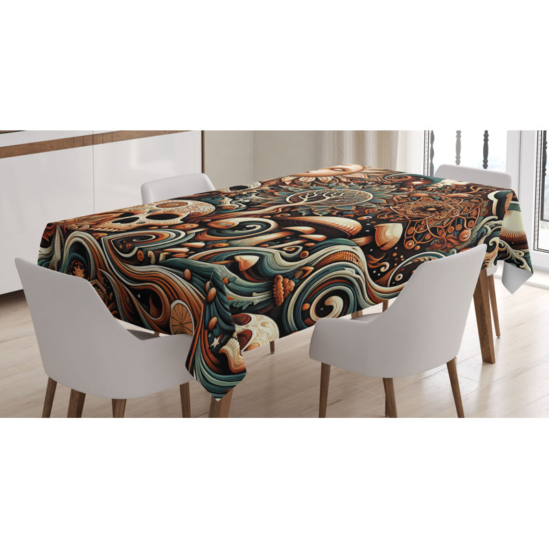 Kile Rectangle No Pattern Microfiber Tablecloth, 90" Rectangle