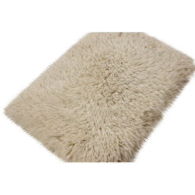 Moroccan Hand Knotted Wool Striped Area Rug