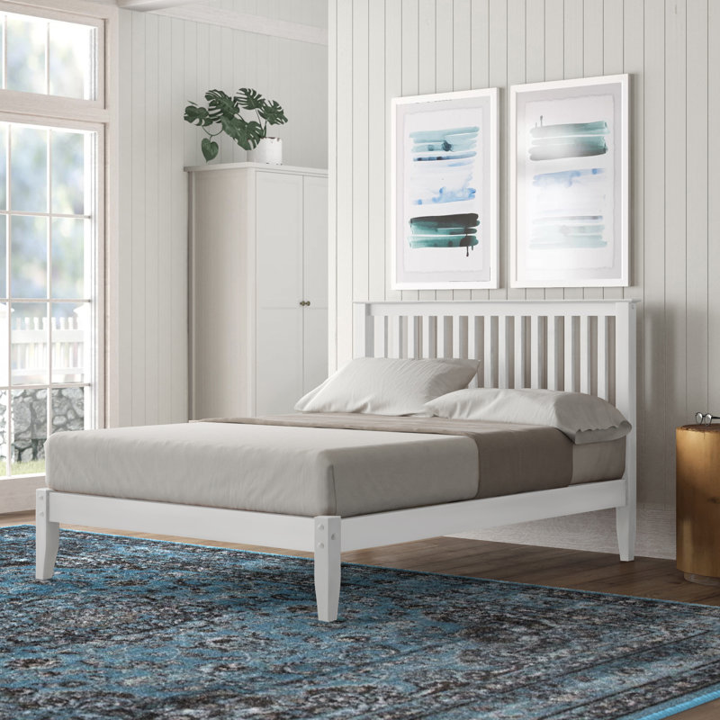Faringdon Slat Bed, Queen, White