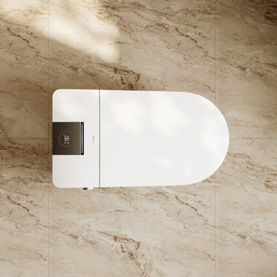  HOROW T39 Smart Bidet Toilet with Auto Open/Close, Auto Flush, Foam Shield, Heated Seat, Ambient Lighting & Built-In Tank, 0.8/1.28 GPF Dual Flush
