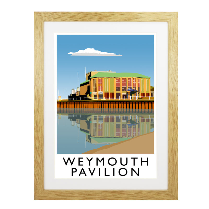 'Weymouth Pavilion' by Richard O'Neil - Print, White Wood Frame, 43.5 cm H x 33.5 cm W x 2.2 cm D