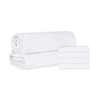 Keshayla 6-Piece Ribbed Cotton Towel Set