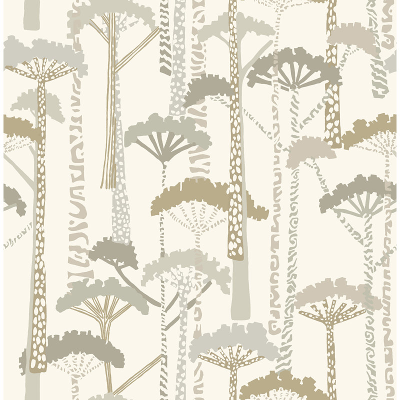 Unify Indigo Forest Wallpaper, Gold
