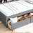 L-Shaped Bookcases Twin Bed In Grey With Power Outlets & Drawers - Transform Your Bedroom Size Bed, Grey, Charging Station 2 Modern Essential-517588303