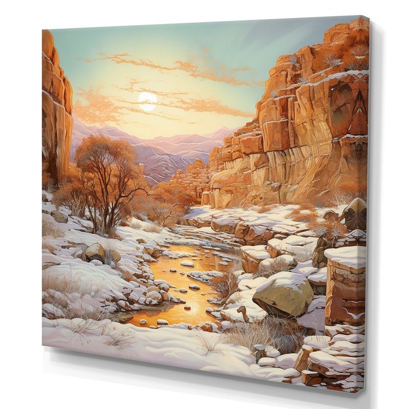 Canyon Winter Scenery I sur toile, Toile tendue, H 30 po x l 30 po x P 1 po