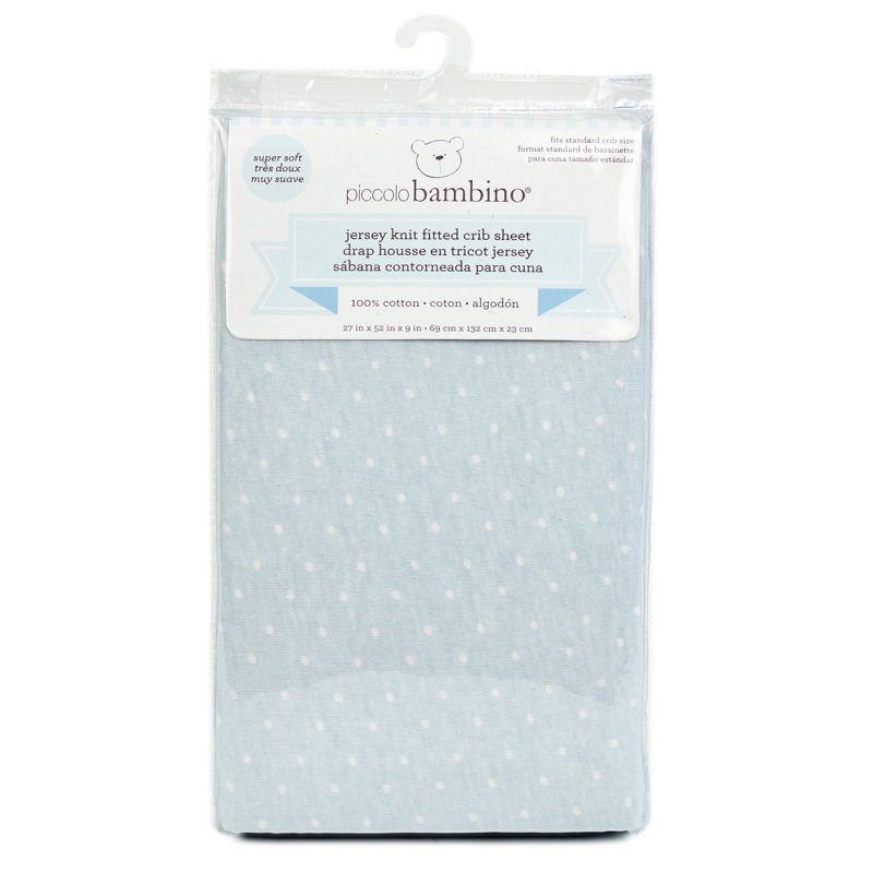 Drap-housse pour lit de bébé Jersey, Bleu