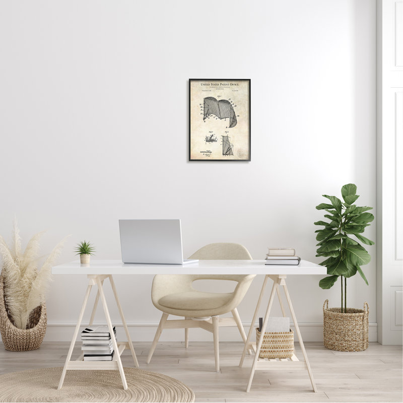 Schéma du but du hockey sportif, L 16 po x H 16 po, Giclée encadrée noir minuit
