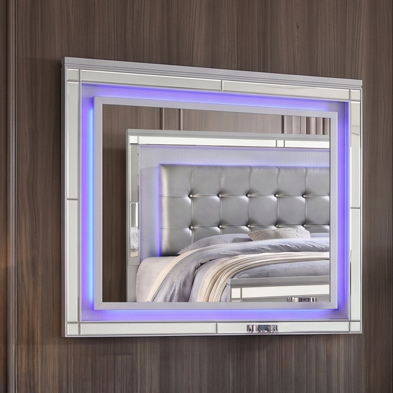 Denard Mirror, Silver, 42" H x 49" W