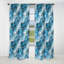 Rideau occultant en marbre bleu-bleu océanique Allure Marble II - 1 panneau-107539398
