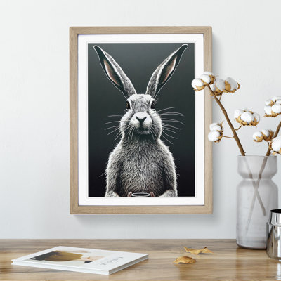 Monochrome Hare - Single Picture Frame Print