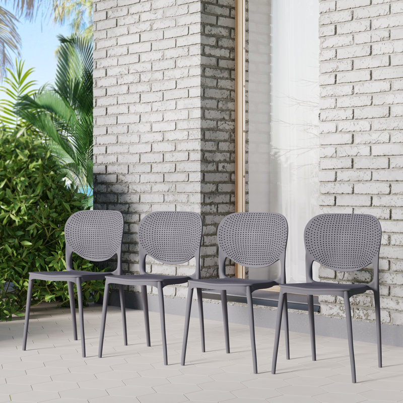Chaise d'appoint de patio Alyisa, Gris
