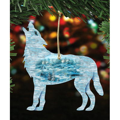 Ornement en forme de wolfs paysages