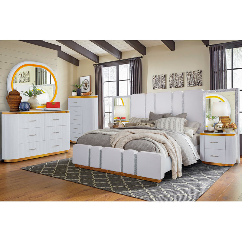 Ensemble de chambre à coucher 5 pièces Engler, Grand lit