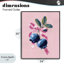 Giclée encadrée de bleuet avec arc rose, design par Imagine It Images-1715753731-1715753788