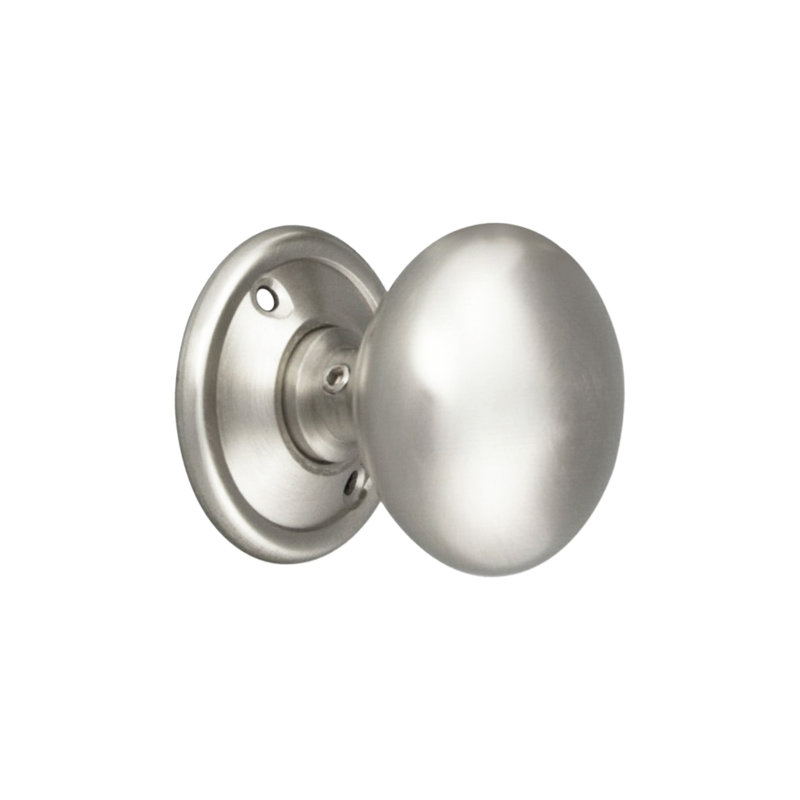 Cottage Large 50mm Rim/Mortice Door Knob Satin Chrome