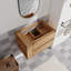 Meuble-lavabo mural moderne 30 po avec tiroir à fermeture en douceur, meuble-lavabo imitation chêne, détail-554675691