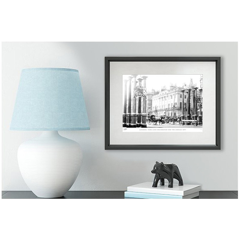London, Park Lane Decorated For The Jubilee 1897 by Francis Frith - Single Picture Frame Print, 60cm H x 80cm W x 2.3cm D