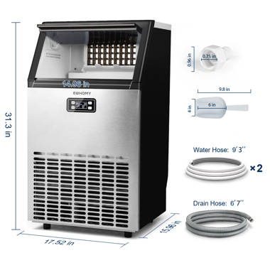 EUHOMY Ice Maker Machine Countertop, 27 lbs in 24 Hours, 9 Cubes