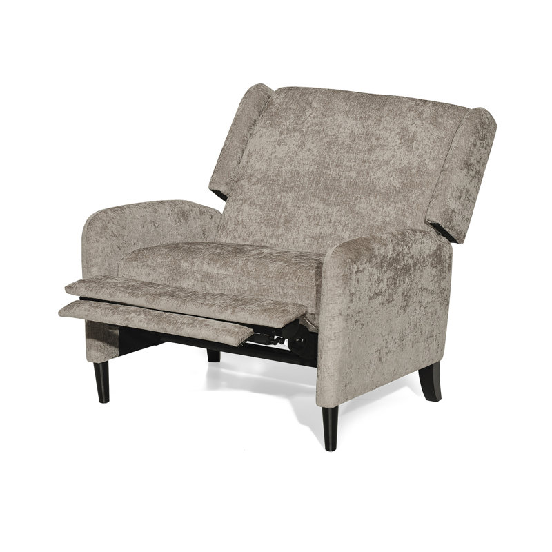 Fauteuil inclinable surdimensionné en tissu texturé, Beige
