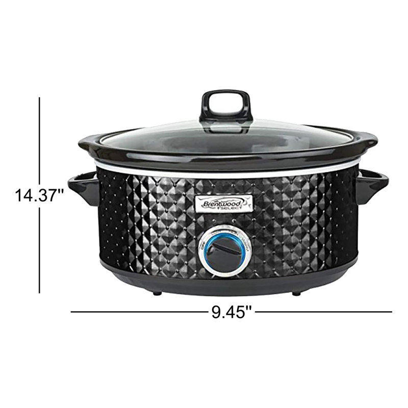 Brentwoo 7 Qt. Slow Cooker, Black