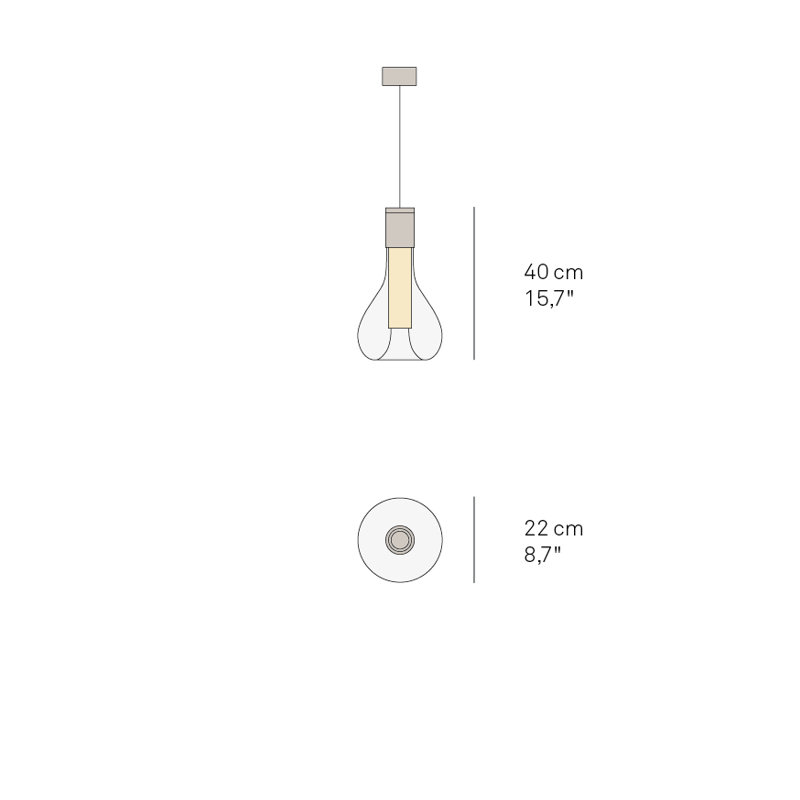 Luminaire suspendu Eris par Mayice Studio, Hêtre naturel, Noir mat