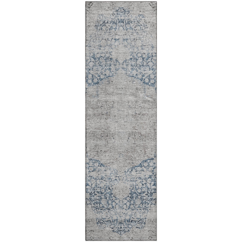 Premium Machine Washable Ducote AMF1146 Global Rug, Runner 2'3" x 7'6"