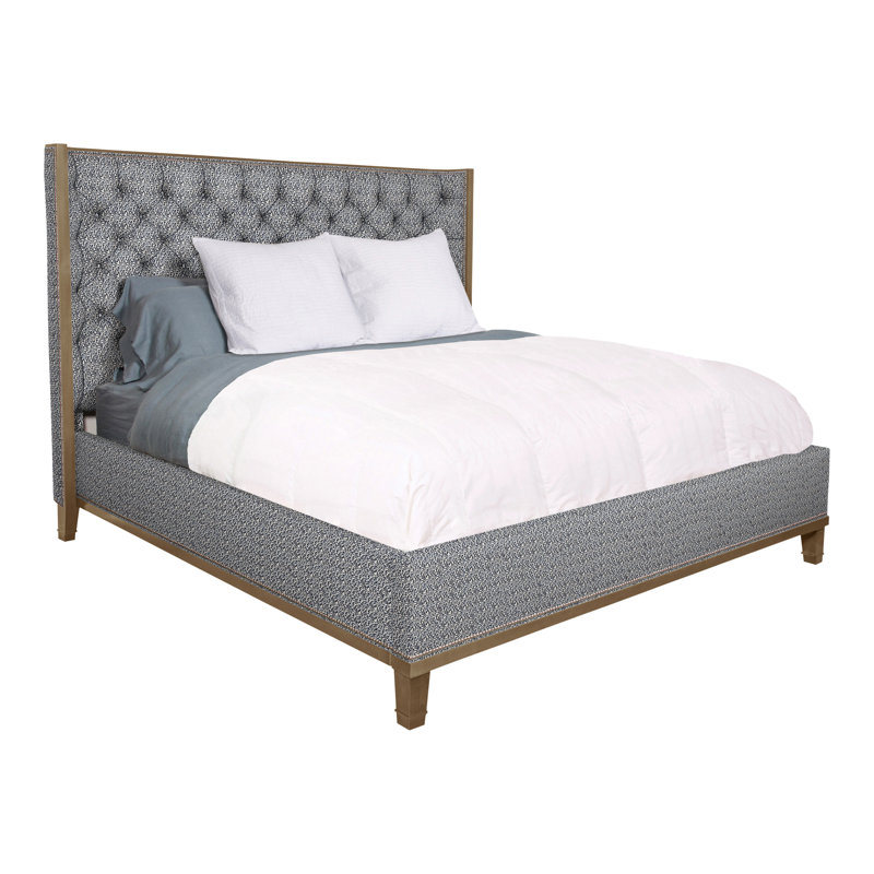 Michael Weiss Solid Wood Wingback Bed, Jiggles Fawn, Queen, Hampton