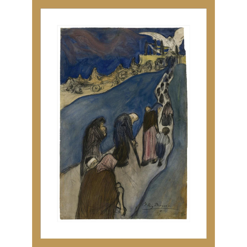 «The End of the Road» (Au bout de la route) par Pablo Picasso, impression giclée encadrée, H 29,5 po x l 21,83 po