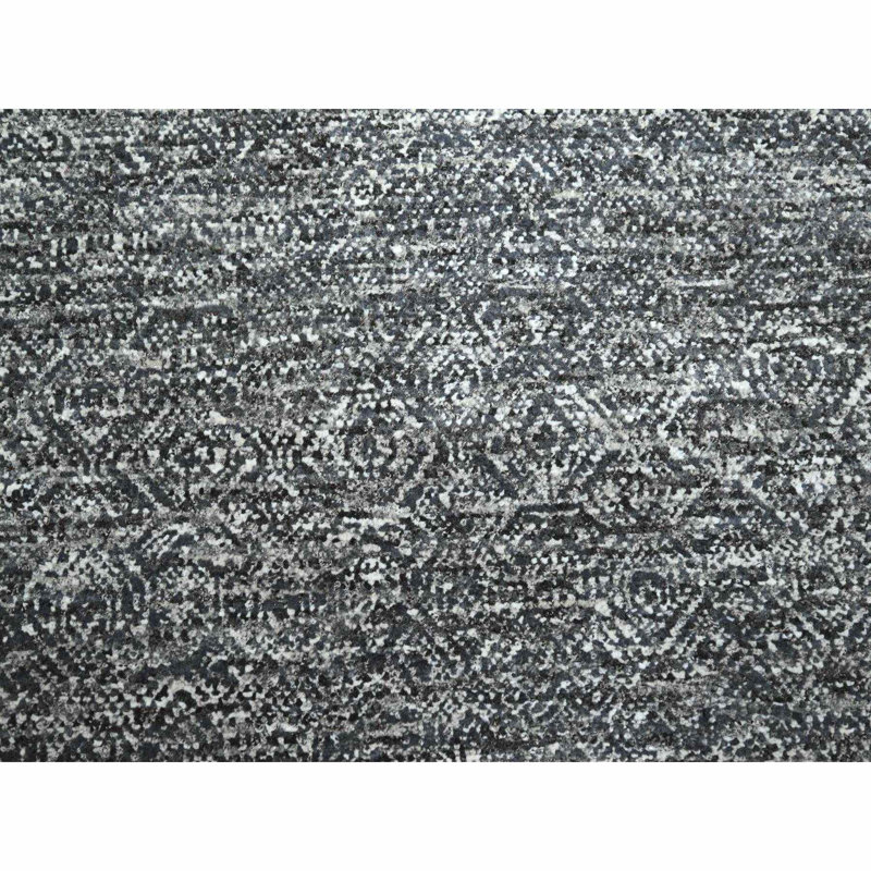 Tapis en laine douce noué à la main 9 pi x 12 pi 2 po gris anthracite Kohinoor 8AA2DB0A9A1F406EA26C2231FF66FE87