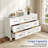 Metal Dresser Chest with 6 Drawers TV Stand for Bedroom, Hallway, Living Room-1949779974