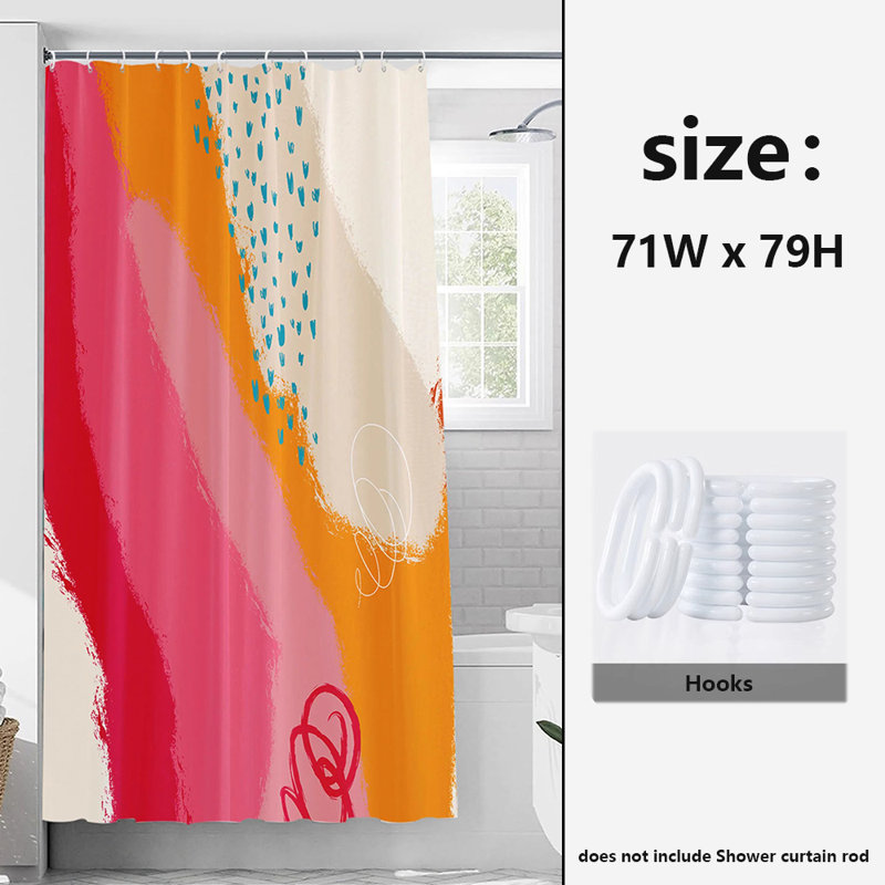 Rideau de douche en polyester, H 79 po x l 51 po
