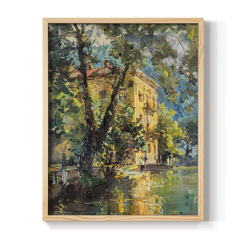 «LANDSCAPES Series CECL», reproduction encadrée - bois massif, Naturel, H 11 po x l 9 po