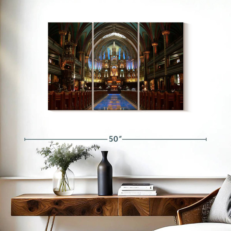 Adella Inside Notre Dame Basilica, 24" H x 38" W